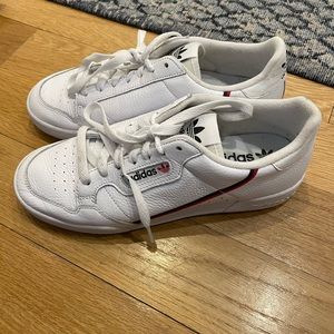 adidas Women Continental 80 White Scarlet Navy - Size 7.5